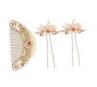 Ipetboom Horquillas Tradicionales Chinas Diseño Seguro y Artesanía Hecha a Mano Juego de 3 Cabello Ideales para Atuendos Diarios y Fiestas