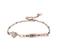 Ipetboom Inoxidable Letras Not Sisters By Blood But Mujer Color Rosa Dorado