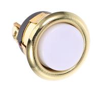 Ipetboom Interruptor de Timbre para Puerta Cable Botón Pulsador Redondo de Aleación Baño de Oro Luz LED Integrada Fácil Instalación para Timbre del Hogar Vintage Reemplazo Funcional y