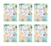 Ipetboom Invitaciones de Cumpleaños Temática de Animales Selva 25 Piezas de Papel Diseño de León Ideales para Fiestas Infantiles y Shower Suministros para Eventos