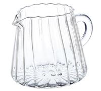 Ipetboom Jarra de Leche de Vidrio Jarra Pequeña para Jarritas de Fabricada Vidrio de Borosilicato Diseño Práctico y Duradero para Uso Personal y Servicio Sin Derrames