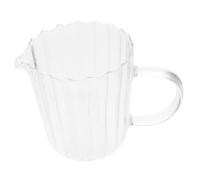 Ipetboom Jarra de Vidrio para Leche y Salsa con Diseño de Vertido Material Seguro y Transparente para Uso Doméstico y Elaboración de Latte Art