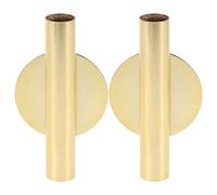 Ipetboom Jarrón Colgante de Pared de Metal Dorado Claro 2 Unidades Tubo Adhesivo Trasero para Flores Secas y Plantas Decoración Moderna para Hogar Oficina y Porche