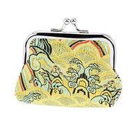 Ipetboom Jianggya Sea Water Secret Coin Billet Purses Bolsa Q Estuche De Almacenamiento De Llaves Monedero Creativo Delicado Monedero Titular De La Llave del Coche Tela No Tejida Amarillo