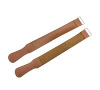 Ipetboom Juego 2 Paños Asentadores De Cuero Auténtico 100% Vacuno Tamaño Estándar Para Afilado De Barberos y Afeitado Profesional En Hogar Ojal Para Colgar