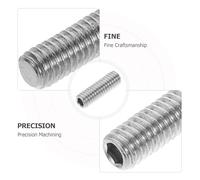 Ipetboom Juego de 10 Tornillos Prisioneros Metálicos para Yoyo Cabeza Hueca Rosca Completa Pernos Métricos Extremo Esférico Compatibles para Reparación y Mantenimiento de Yoyos