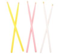Ipetboom Juego de 3 Pares de Baquetas 5A para Batería de Madera de Arce Varillas de Colores y Accesorios de Percusión para Músicos Principiantes y Adolescentes Uso en Conciertos y