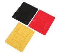 Ipetboom Juego de 3 Pegatinas Antideslizantes para Ratón Funda Protectora Antitranspirante Cobertura Completa en Negro Rojo Oscuro y Amarillo Accesorios de Agarre para Juegos y Uso