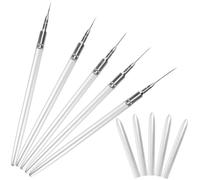 Ipetboom Juego De 5 Pinceles Para Dibujar Uñas Punta Fina Delineadores De Manicura