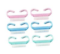 Ipetboom Juego de 6 Cepillos para Uñas Cepillo de Cerdas Suaves para Fregar Uñas para Mujer Cepillo de Mano Limpiador de Uñas Herramientas para Decoración de Uñas