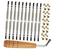 Ipetboom Juego de Clavos y Remaches para Cuerdas de Arpa Lira, 20 Clavos de Cuerda, 20 Remaches, 1 Llave Inglesa, Accesorio Profesional para Mantenimiento y Afinación de Arpa Lira