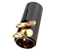 Ipetboom Juego De Clip y Tapa Metálica Dorada Para Saxofón Alto, Abrazadera Resistente y Ligera Para Boquilla, Accesorio Profesional Para Accesorios De Saxofón En Viento Madera