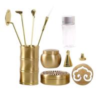 Ipetboom Juego de Herramientas para Hacer Incienso de Latón Kit de 11 Piezas Moldes para Conos Cuchara y Cepillo Resistente al Calor Adecuado para Meditación Yoga y Decoración del