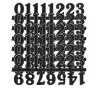 Ipetboom Juegos de Números de Reloj Árabes para Reparación y Reemplazo de Reloj de Pared Kit de 6 de Plástico Negro Diseño Delicado y Estilo Sencillo para Decoración del Hogar