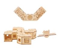 Ipetboom Juguete para Ejercicio para Hámster de Madera Túnel y Mascotas Pequeñas con Laberinto Divertido y Accesorios y Relajación Varios Estilos Varios Estilos
