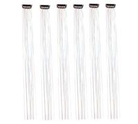 Ipetboom Kit De 1 Juego De Espumillón Para El Cabello Extensiones De Espumillón De Hadas Con Clip Y Purpurina Resistentes Al Calor Con Accesorios Brillantes De Arcoíris - Para Niñas