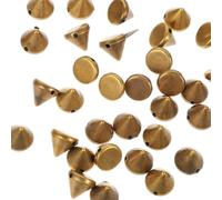 Ipetboom Kit de 200 Remaches Cónicos Metálicos para Ropa y Accesorios, Tamaño 8x8 Mm, Colores Cobre, Plata, Acero y Dorado, para Decoración Punk en Bolsos, Zapatos y Chaquetas, Adecuado