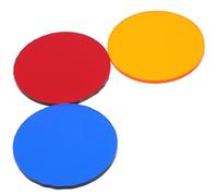 Ipetboom Kit de 9 Placas de Filtro de Color Circular de Plástico Transparente, Ligero y Corregidor de Color para Enseñanza Educativa Infantil Color Aleatorio