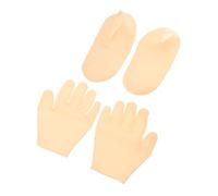 Ipetboom Kit De Guantes y Calcetines Hidratantes De Silicona Calcetines De Gel Para Pies y Manos Exfoliantes Para Talones Agrietados