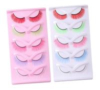 Ipetboom Kit De Pestañas Postizas Coloridas Para Mujeres Cajas De Pestañas Falsas Para Maquillaje y Actuaciones Escénicas Fácil Aplicación y Personalizado