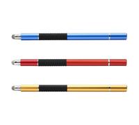 Ipetboom Lápices Táctiles Capacitivos 3 Piezas con Punta Fina y Cabezal de Tela Conductora Colores Rojo Azul Oscuro y Dorado Lápiz para Pantalla Táctil Compatible con Tabletas y