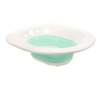 Ipetboom Lavabo de Bidé Doméstico Plegable para Baño Asiento Portátil Blanco y Verde Tamaño Estándar para Higiene Femenina y Cuidado Postoperatorio Fácil Almacenamiento y Limpieza