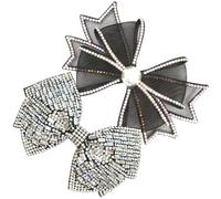 Ipetboom Lazos Decorativos de Cristal de Estrás para Manualidades 2 Piezas Diseño de Pajarita Tonos Sencillos Accesorios Ideales para Adornar Ropa Zapatos y Diademas