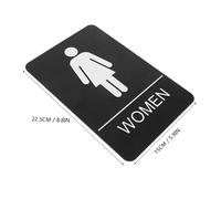 Ipetboom Letrero Acrílico Braille para Baño Mujer Autoadhesivo Diseño Accesible Inclusión Social Señalización para Negocios Restaurantes Oficinas