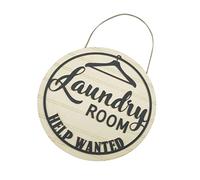 Ipetboom Letrero de Madera para Lavandería Seco Decoración Colgante para Puerta y Pared Europeo Auténtico Resistente y Ecológico para Hogar y Tienda