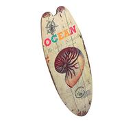 Ipetboom Letrero Decorativo De Pared Temática Marina Para Exterior, Placa De Madera Vintage Grande, Estilo Tabla De Surf En Color Natural, Adecuado Para Decoración De Playa y Jardín