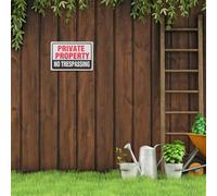 Ipetboom Letreros Metálicos Impermeables de Advertencia Prohibido el Paso a Propiedad Privada 2 Piezas para Exteriores Señal de Seguridad Resistente al Agua para Jardín y Almacén