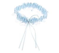 Ipetboom Liga Azul De Encaje Para Pierna De Novia Banda De Pierna Para Boda Decoración De Novia Lazo Para Fiesta De Graduación y Cosplay De Simulador De Yandere