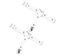 Ipetboom Ligas Punk de Material Sintético Forma de Corazón Hechas a Mano, Elásticas y Ajustables, para Mujer, Estilo Hip Hop, Cosplay y Fiestas, Color Claro, 2 Unidades