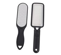 Ipetboom Lima para Pies y Raspador de Callos Acero Inoxidable 2 Piezas Doble Cara Tamaño Compacto Herramienta Exfoliante Pedicura Cuidado Personal Uso Doméstico Mango Plástico Ergonómico