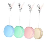 Ipetboom Limpiador de Pantalla de 4 Piezas para Teléfono Móvil Macaron con Tapa y Llavero Paños de Silicona y PP para Limpiar Lentes y Smartphones, Portátil y Adecuado Color Aleatorio