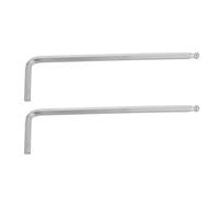 Ipetboom Llave Hexagonal de Doble Punta 4 Mm Cabezal Esférico, Acero Aleación Cromado Mate, Juego 2 Piezas Compacto para Montaje Muebles y Bricolaje Industrial