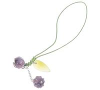 Ipetboom Llavero Colgante de Flores Tulipán Artesanal Morado, Dije para Bolso y Charm para Accesorios de Teléfono, Decoración Ligera y Práctica para Móvil y Cámara, Adorno Estético