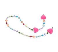 Ipetboom Llavero Colgante para Bolso Cuentas de Resina de Colores Colgante de Corazón Pequeño Accesorio Ligero para Mochilas Llavero para Llaves de Coche Decoración Versátil para Mujer