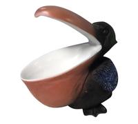 Ipetboom Llavero De Tucán De Resina 3D Contenedor para Llaves y Pequeños Accesorios, Decoración del Hogar y Oficina, Figura De Pájaro Colorida y Práctica para Mesa y Despacho