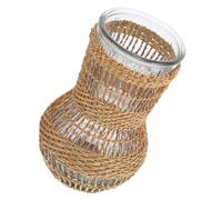 Ipetboom Maceta De Ratán Florero De Escritorio para Arreglos De Flores Secas Decoración De Hogar Maceta Artesanal Natural para Salas De Estar