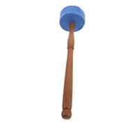 Ipetboom Maleta para Cuenco Tibetano Cabezal de Fieltro Azul Mango de Madera Suave para Meditación y Terapia de Sonido Accesorio de Percusión Musical para Yoga y Ceremonias Budistas