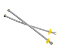 Ipetboom Manguera Flexible Corrugada de Acero Inoxidable 304, Línea de Suministro de Agua 1/2 Pulgada, 40 Cm, 2 Piezas, Resistente a Altas Temperaturas para Calentadores de Agua Domésticos