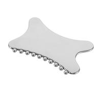 Ipetboom Masajeador Facial Gua Sha de Inoxidable Punto de, Herramienta Portátil para Masaje y Drenaje Facial, Tabla de Raspado Metal Compacta para Cuidado Piel y Reducción de Hinchazón,