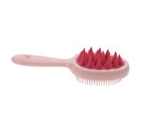 Ipetboom Masajeador y Peine Cabezal Con Mango Para Limpieza Profunda y Exfoliación Suave Cepillo Para Masaje De Acupuntos Uso Seco y Mojado Cuidado Del Cabelludo Adultos Color Rosa