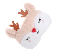 Ipetboom Máscara de Ojos Temática de Alce Adorable Cómoda para Dormir Antifaz de Dibujos Animados Útil para Descansar Diseño de Alce de Dibujos Animados Material Suave para Dormir