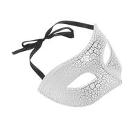 Ipetboom Máscara Media Cara Terrorífica para Adultos Diseño Agrietado Halloween Facial para Fiesta y Cosplay Accesorio Plástico Duradero y Color Vibrante