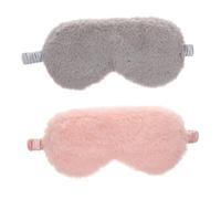 Ipetboom Máscara Para Dormir De Peluche 2 Unidades Negra y Naranja, Antifaz Suave y Ligero Banda Elástica, Bloquea Luz Para Viajes, Hogar y Descanso Reparador, Adecuado Para Niñas y Mujeres