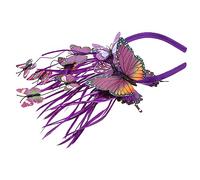 Ipetboom mascarade women diademas novia el color purpura mujeres brillante delirio tocado de traje belleza chica tocados de fiesta diadema de diadema decorativa el plastico