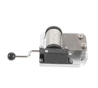 Ipetboom Mecanismo de Caja Música Metálico Notas con Manivela para DIY Repuesto Accesorio Resistente para Caja Musical Manual de Movimiento Musical Fácil de Instalar