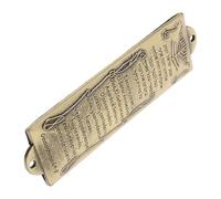 Ipetboom Mezuzah Metálica Religiosa con Bendición Hebreo Inglés Decoración Retro para Puerta Protección del Hogar Judío Arte Artesanal Israelí